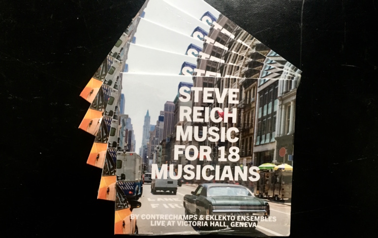 Cinq Fourres de CD avec Steve Reich, Music for 18 Musicians